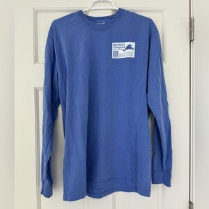MARTHA’S VINEYARD longsleeve shirt size M blue cotton crewneck beach permit